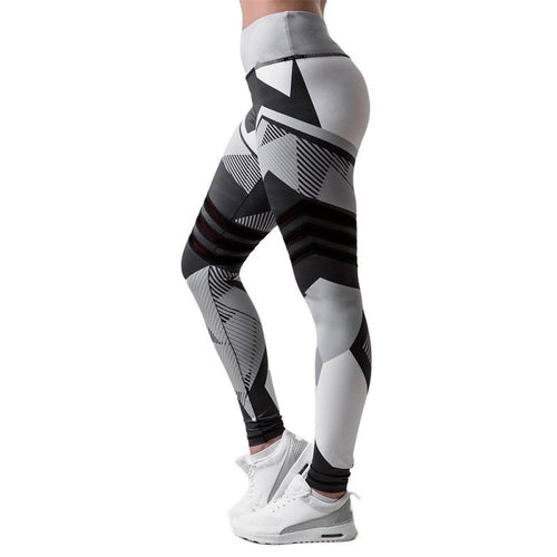 Women's Quick Dry Geometric Yoga Leggings - Stride Leggings