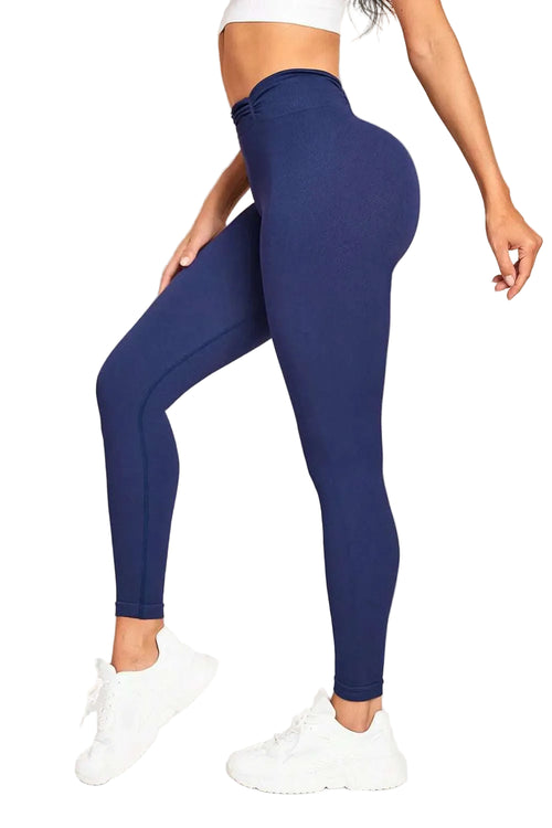Women's Ruched High Waist Yoga Leggings - Stride Leggings