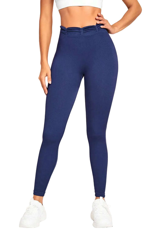 Women's Ruched High Waist Yoga Leggings - Stride Leggings