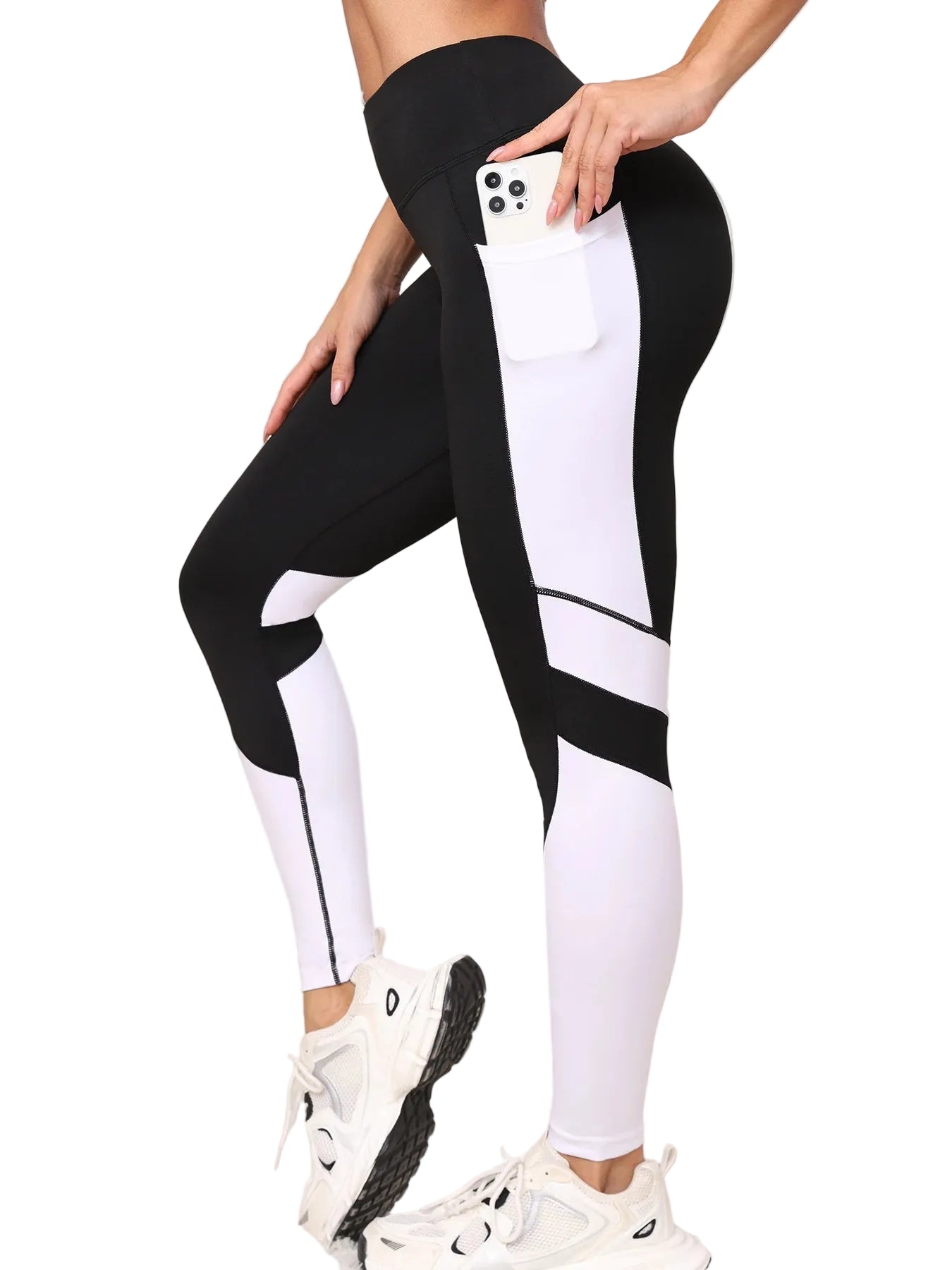 Women's Color Block High Waist Fitness Leggings