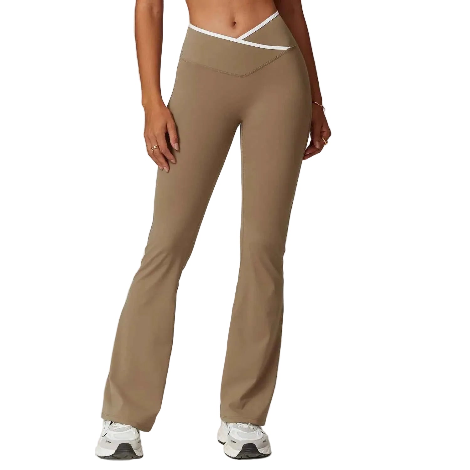 Women's Flared Asymmetrical Yoga Fitness Leggings