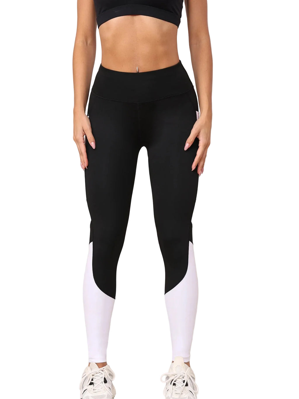 Women's Color Block High Waist Fitness Leggings