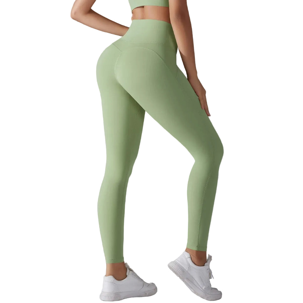 Women's Solid High Waist Yoga Leggings