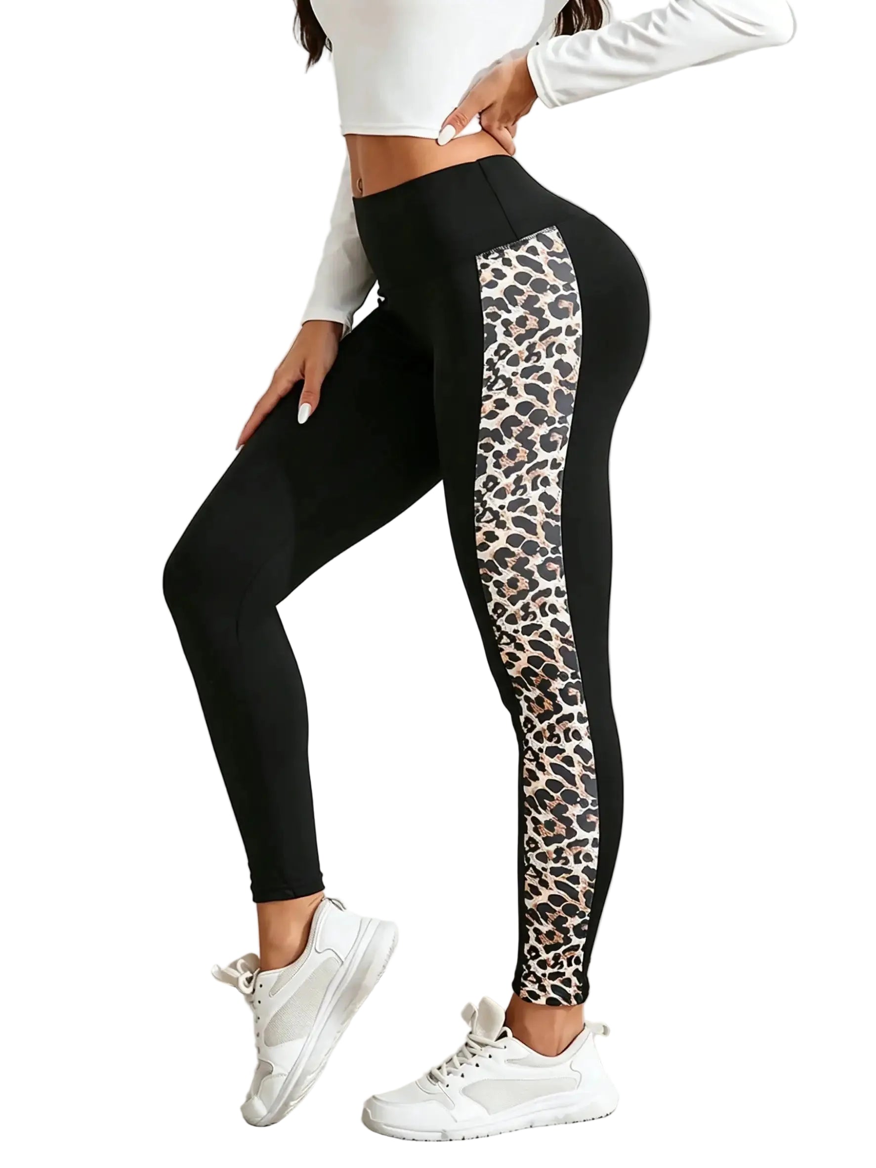 Women's Leopard Print Yoga Leggings - Stride Leggings
