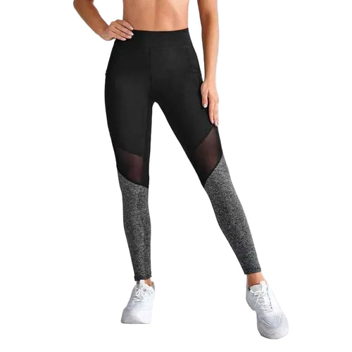 Women's Seamless Mesh Spliced Yoga Leggings