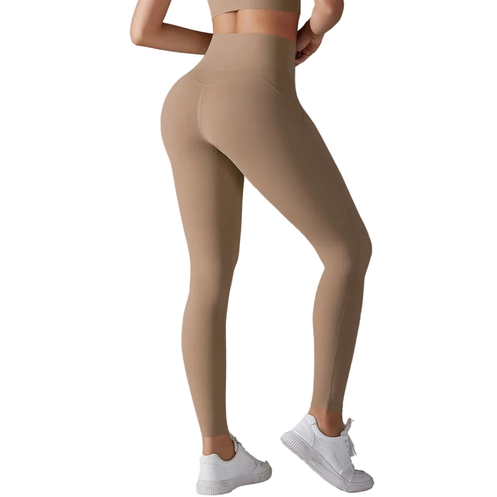 Women's Solid High Waist Yoga Leggings