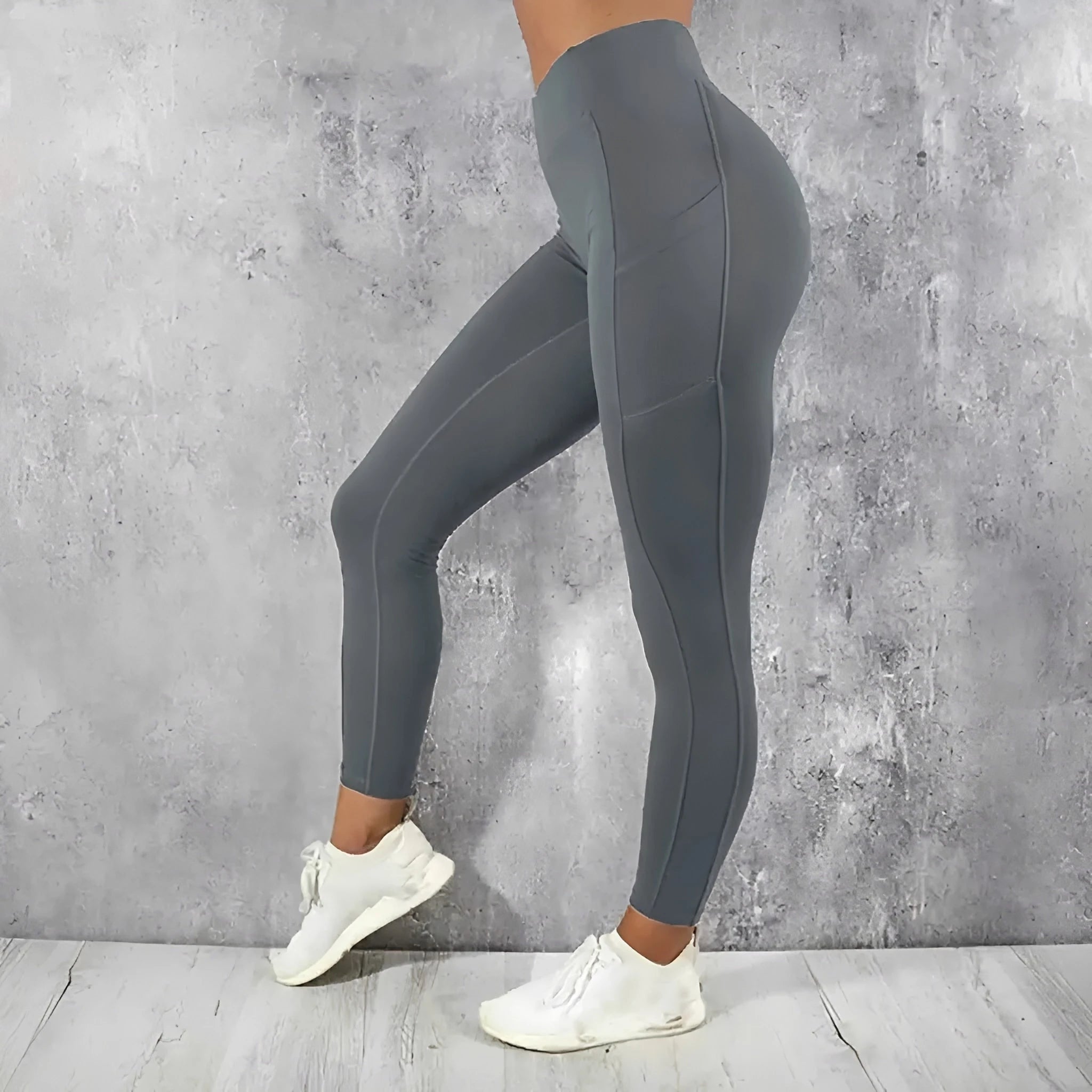 Women's High Waist Fitness Leggings with Side Pockets