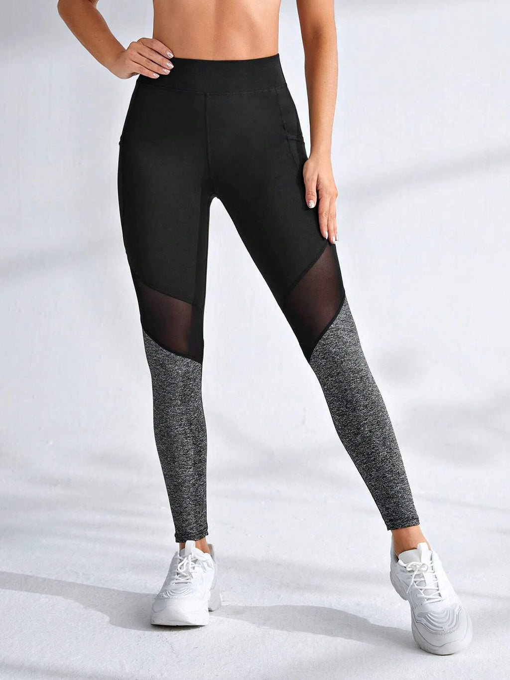 Women's Seamless Mesh Spliced Yoga Leggings