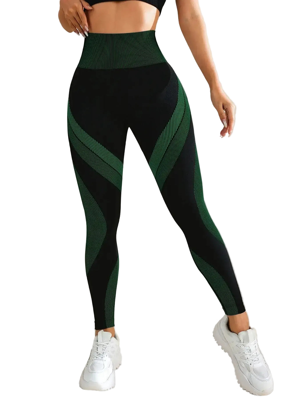 Women's Seamless High Waist Patchwork Yoga Leggings - Stride Leggings