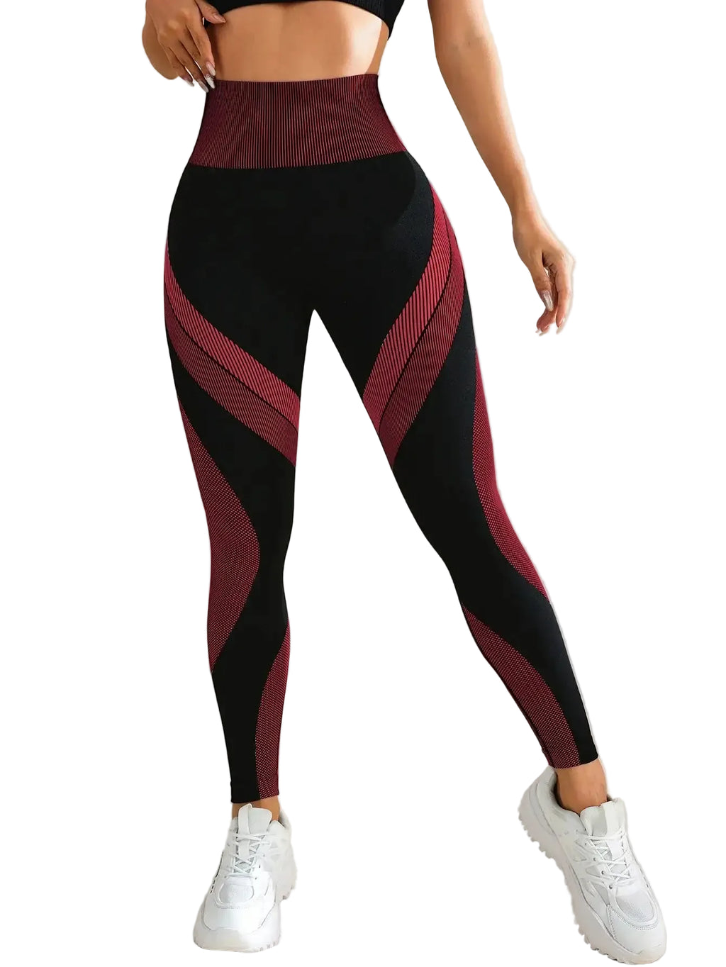 Women's Seamless High Waist Patchwork Yoga Leggings - Stride Leggings