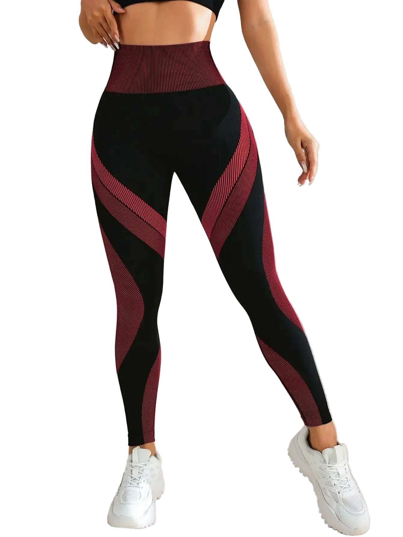 Women's Seamless High Waist Patchwork Yoga Leggings - Stride Leggings
