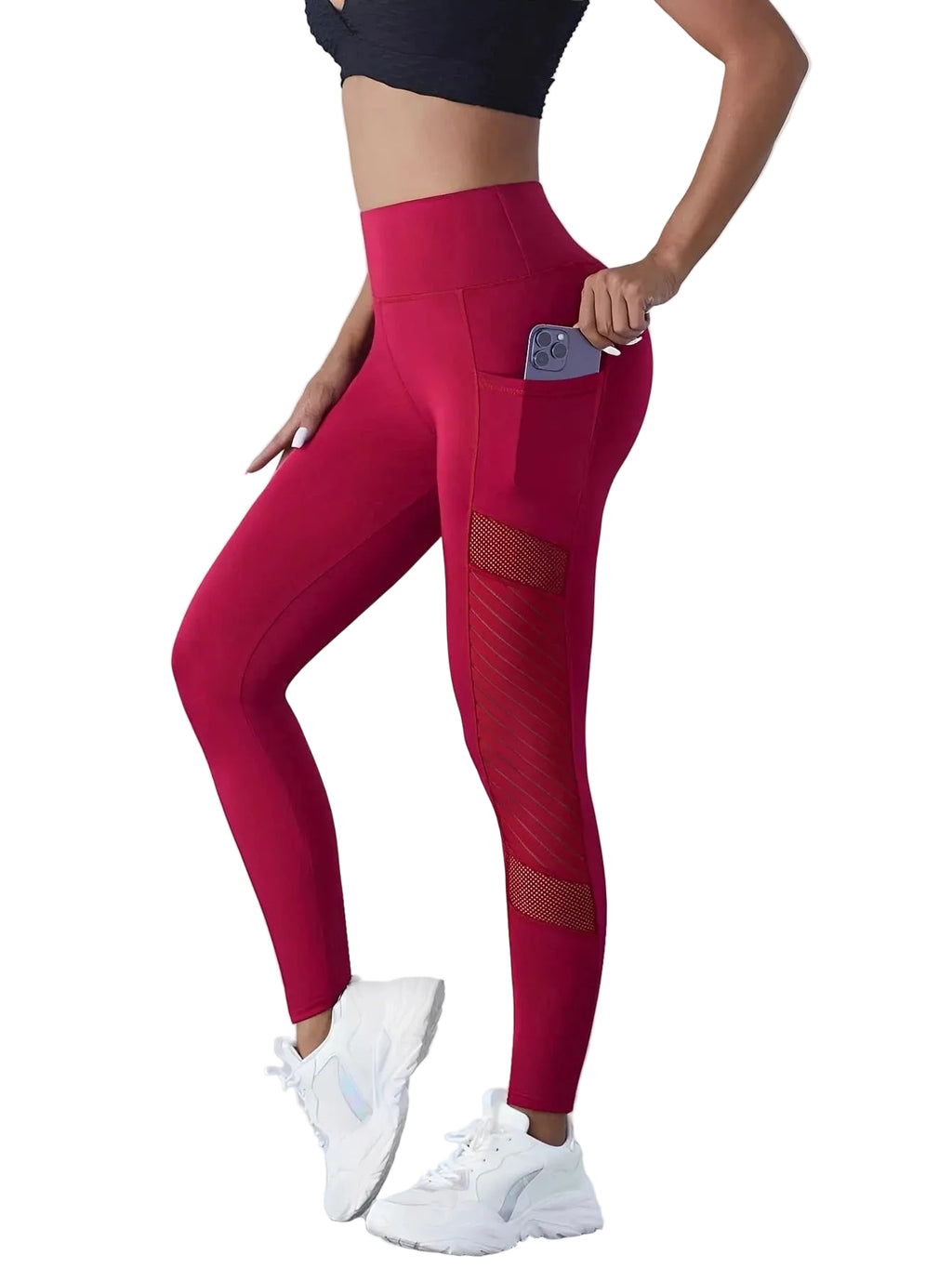 Women's Side Mesh Yoga Leggings
