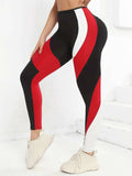 Women's Color Block High Waist Women's Fitness Leggings