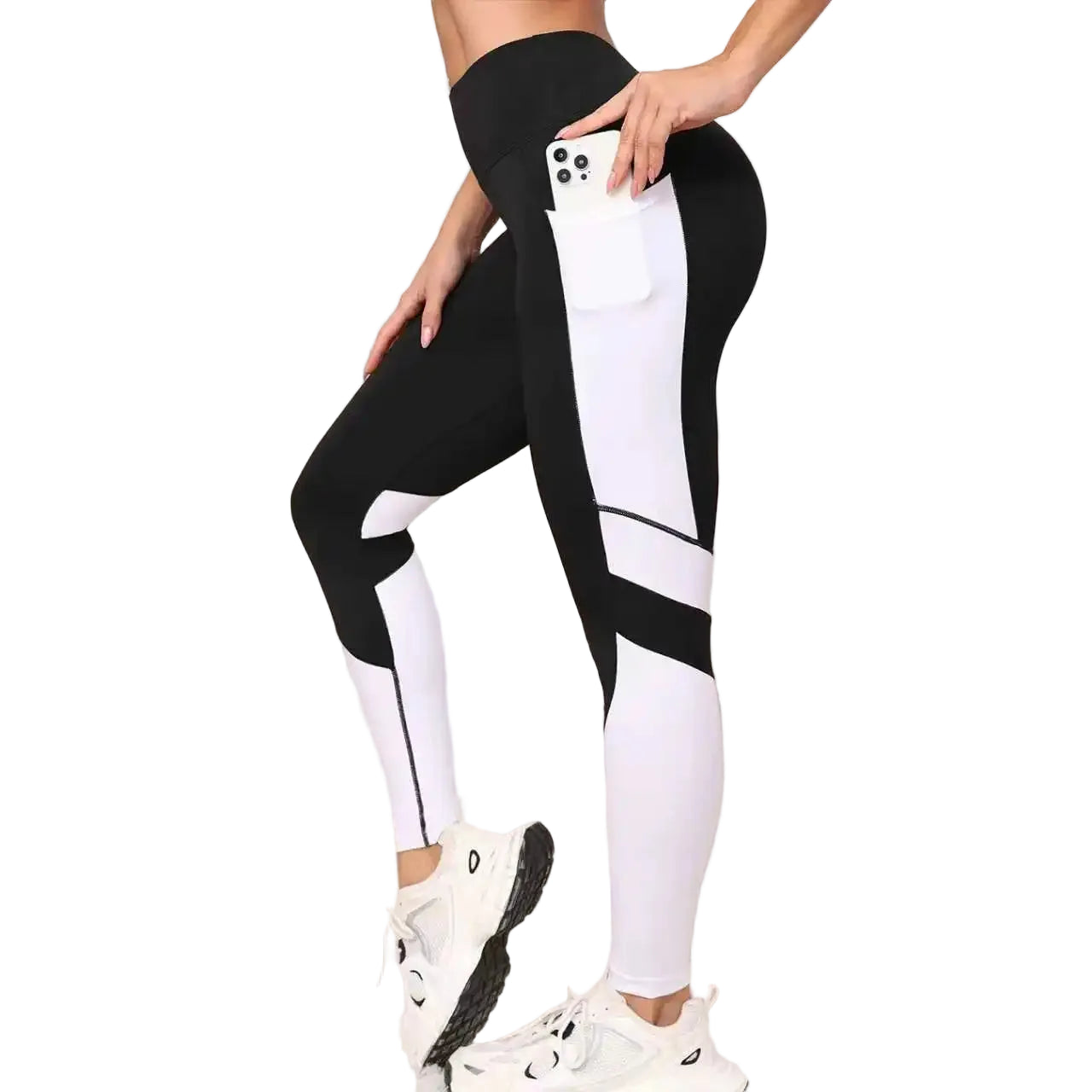 Women's Color Block High Waist Fitness Leggings