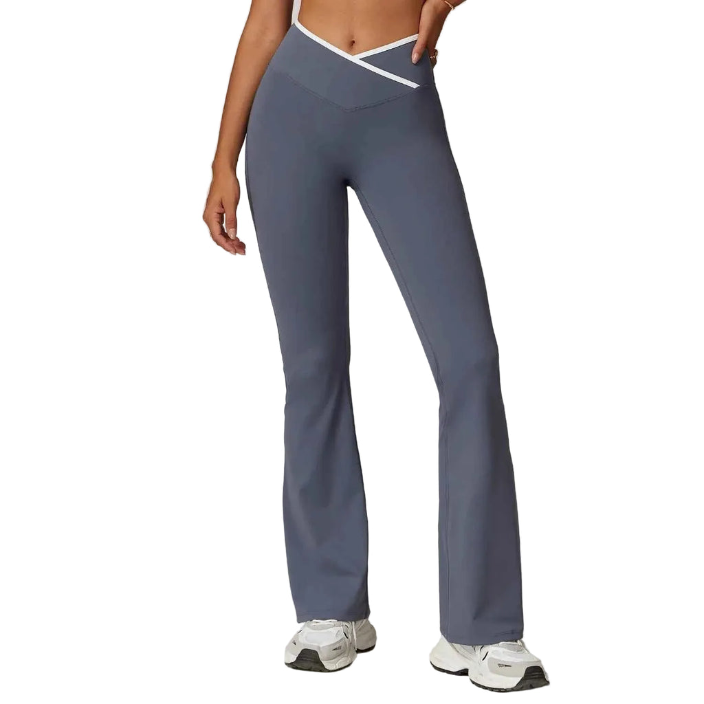 Women's Flared Asymmetrical Yoga Fitness Leggings