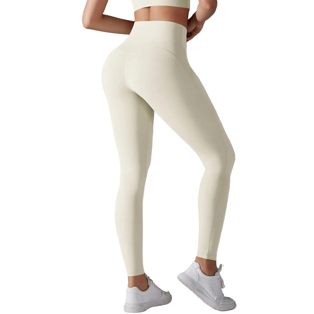 Women's Solid High Waist Yoga Leggings