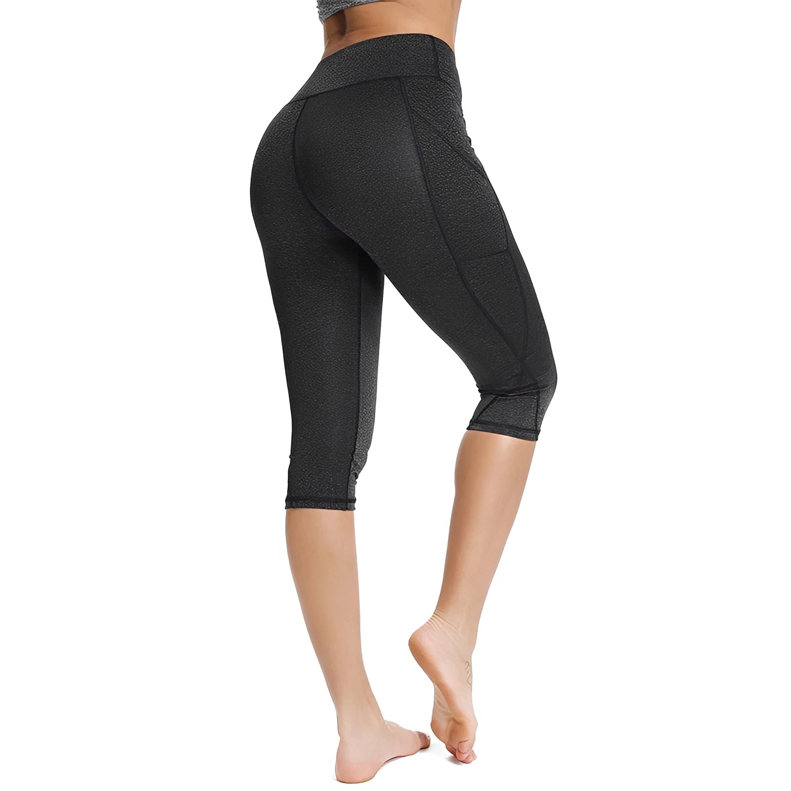 Women's Floral Yoga Pocket Capris Leggings