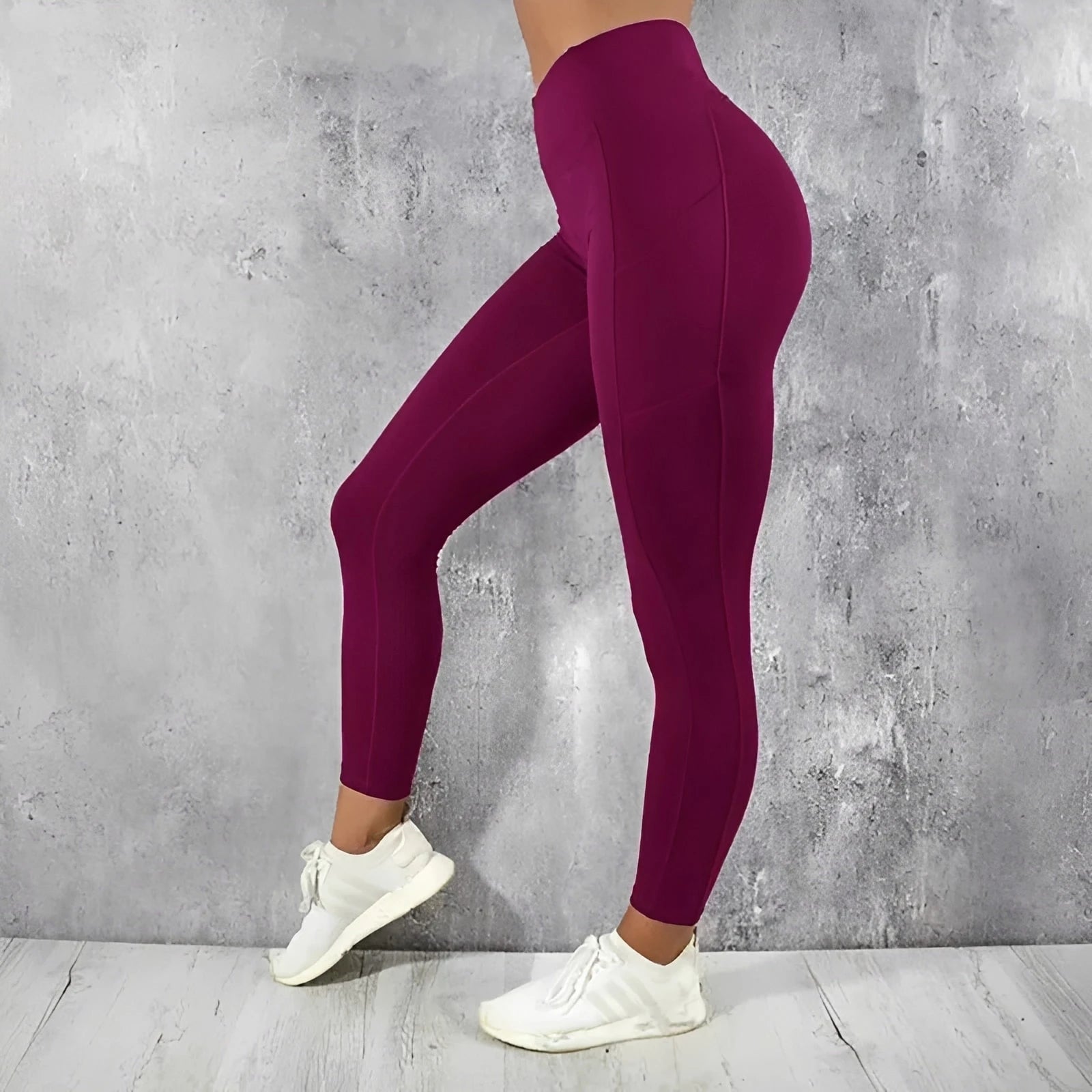 Women's High Waist Fitness Leggings with Side Pockets