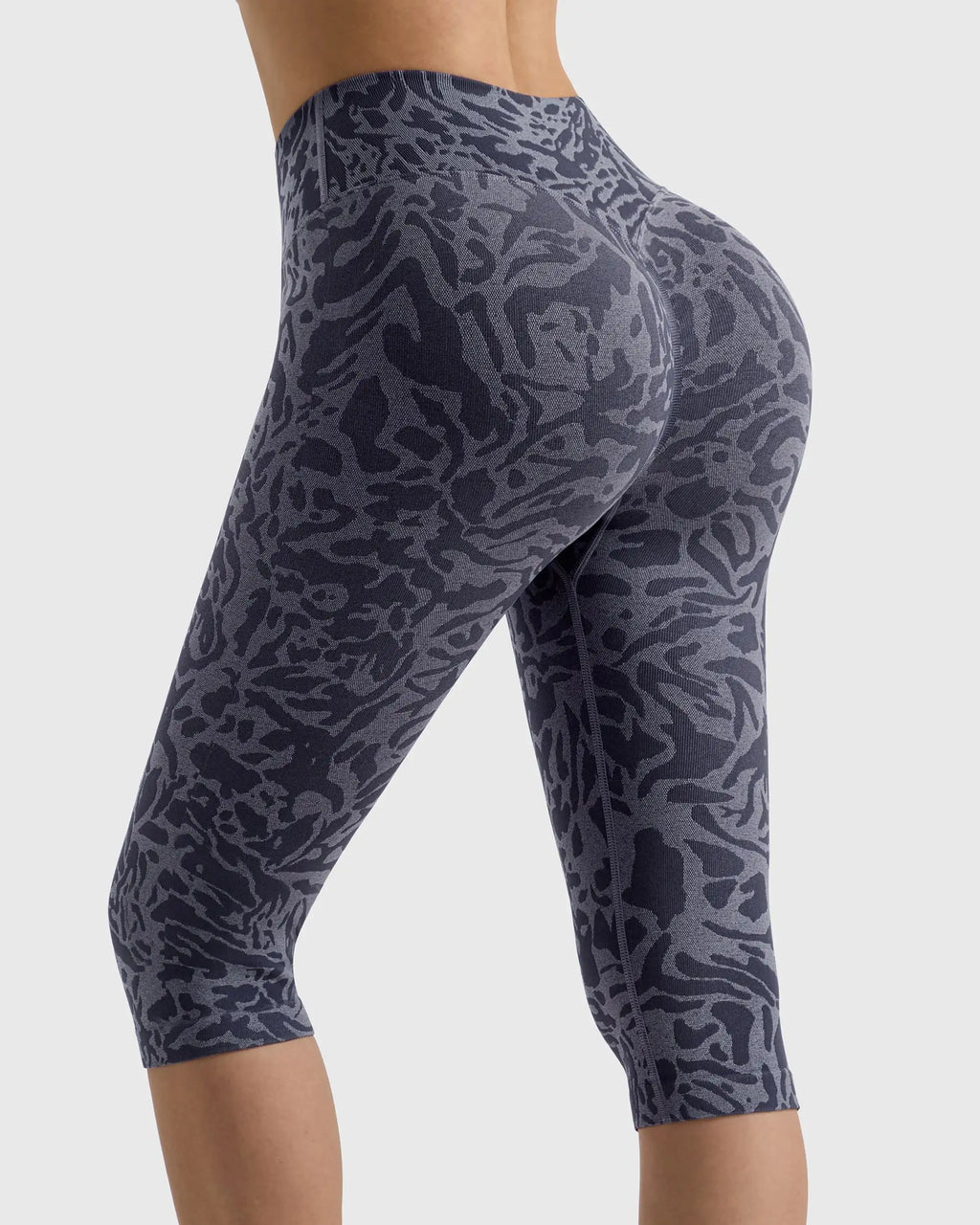 Women's High Waist Mosaic Capris Leggings
