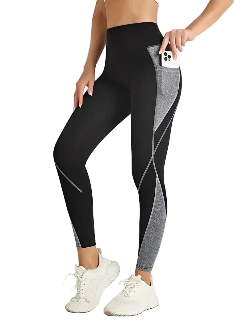 Women's Patchwork Side Pocket Yoga Leggings