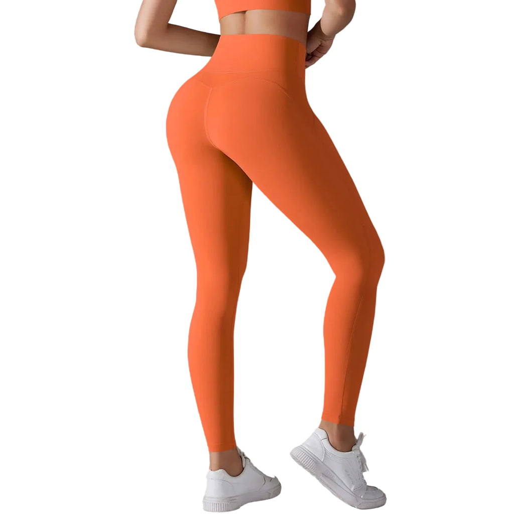 Women's Solid High Waist Yoga Leggings