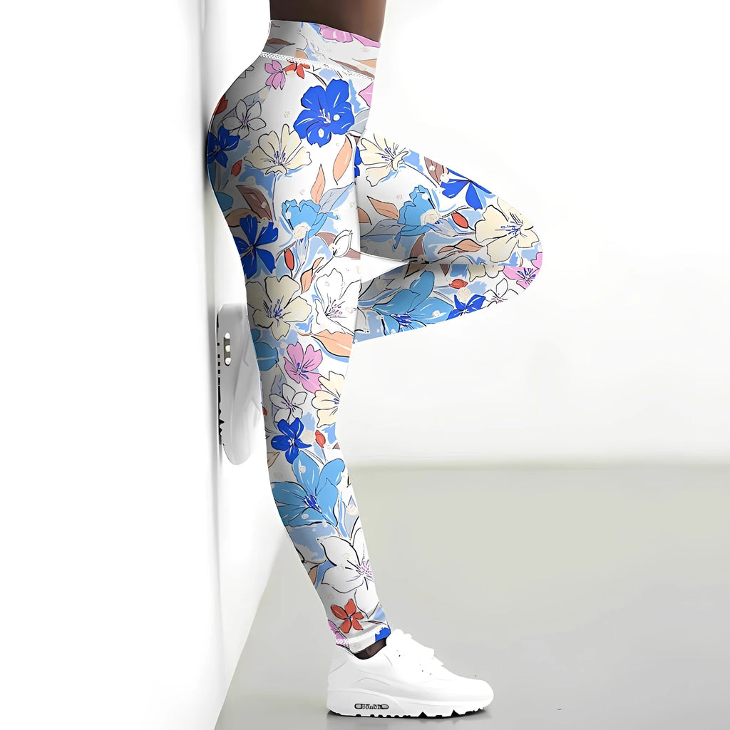 Women's High Waist Floral Yoga Leggings