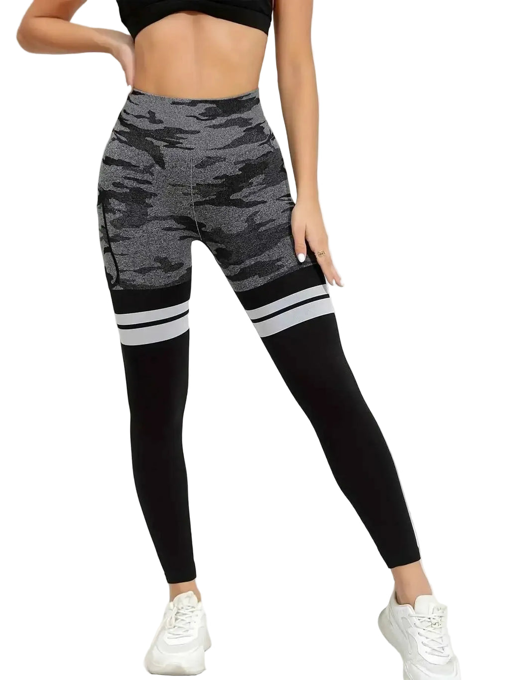 Women's Camouflage and Stripe Yoga Leggings