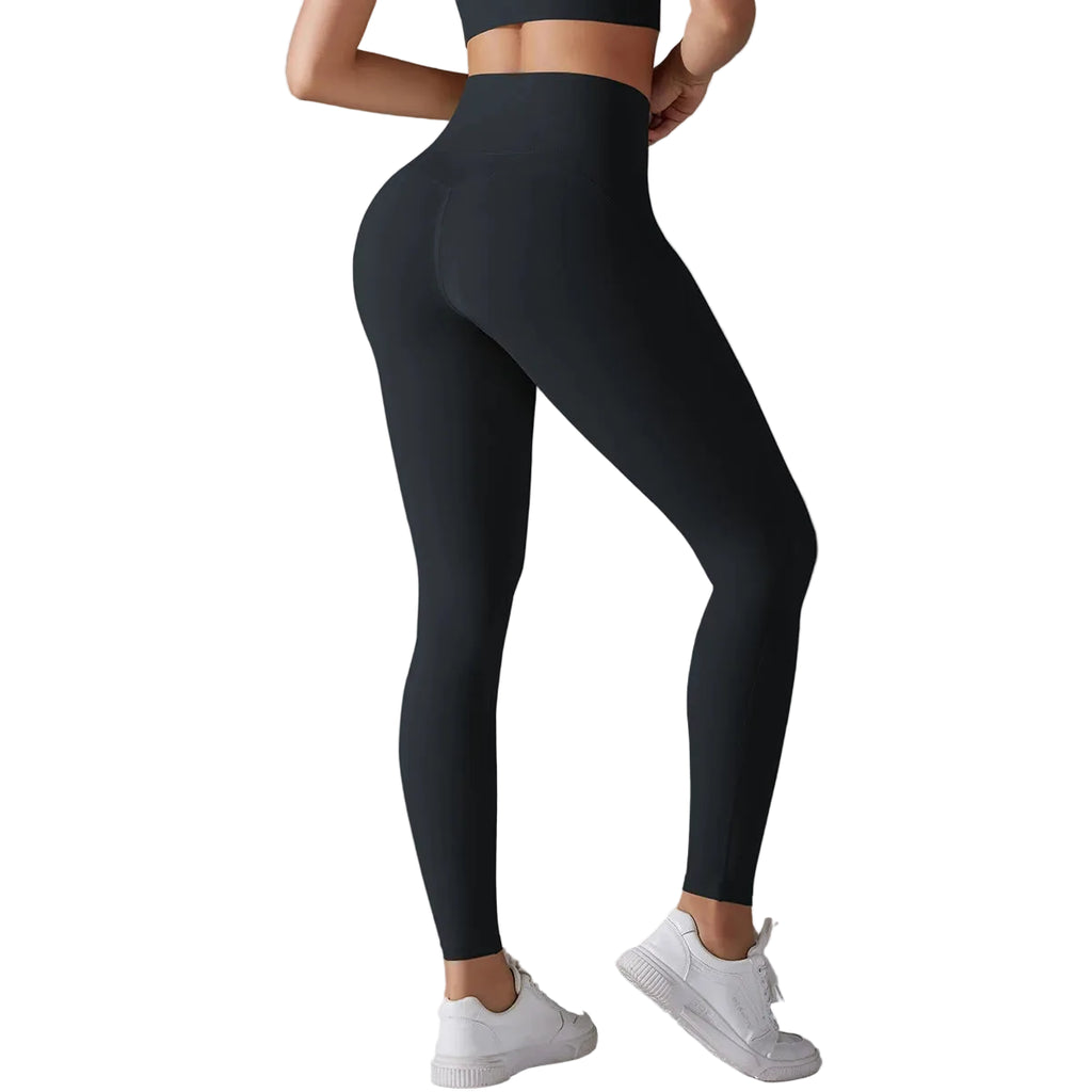 Women's Solid High Waist Yoga Leggings