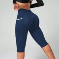 Women's High Waist Yoga Capri Leggings with Pockets
