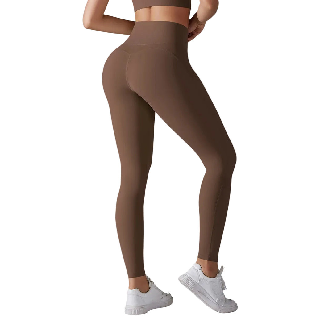 Women's Solid High Waist Yoga Leggings