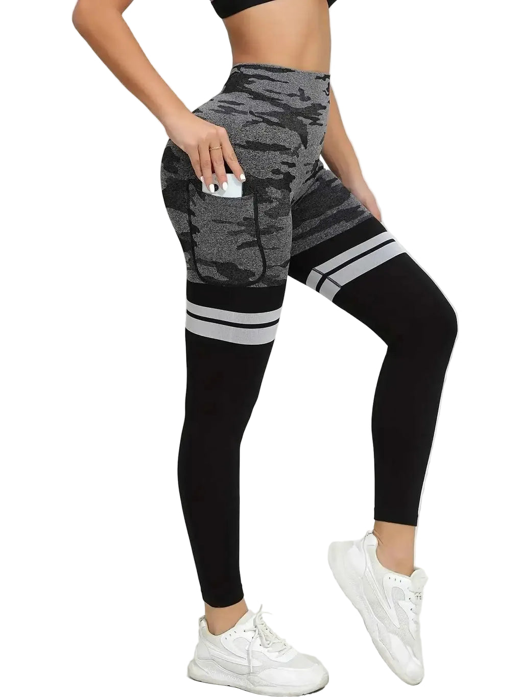 Women's Camouflage and Stripe Yoga Leggings