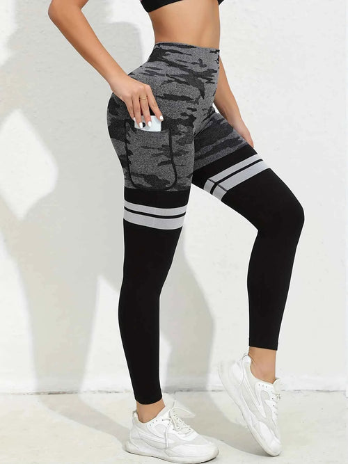 Women's Camouflage and Stripe Yoga Leggings