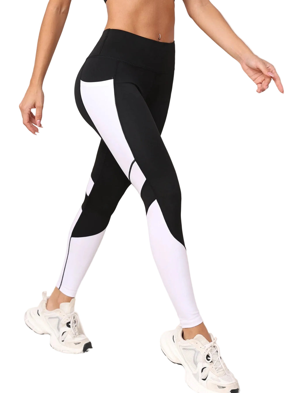 Women's Color Block High Waist Fitness Leggings