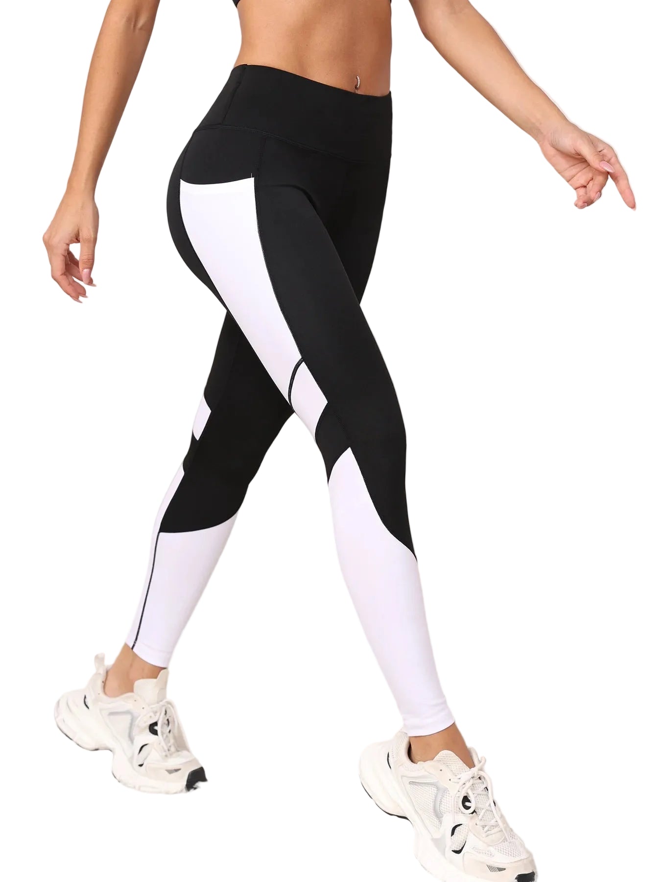 Women's Color Block High Waist Fitness Leggings