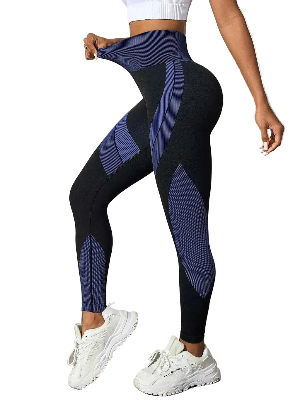 Women's Seamless High Waist Patchwork Yoga Leggings