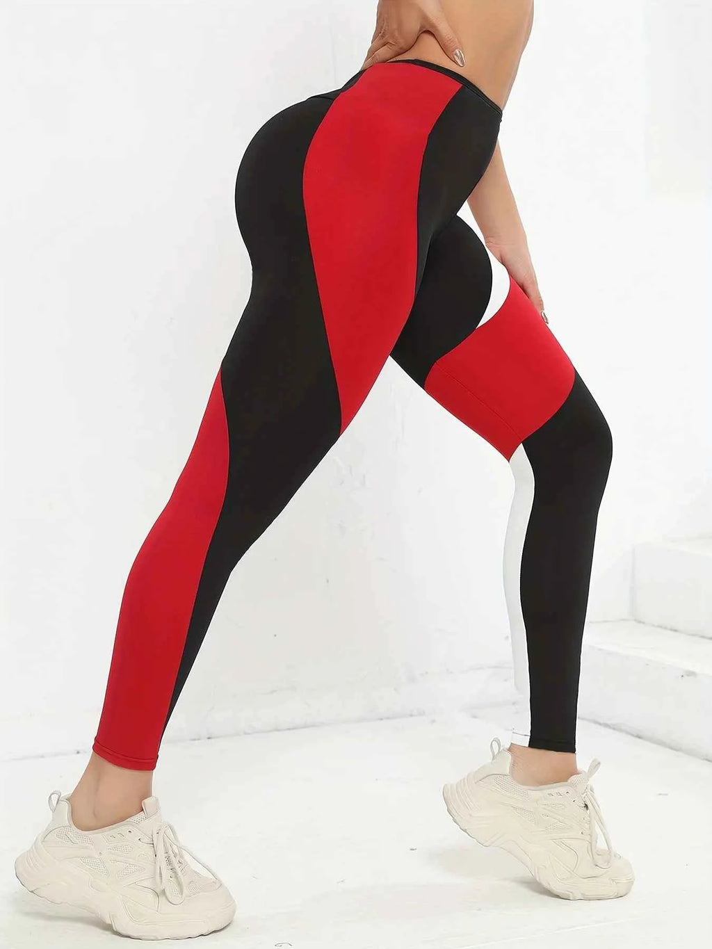 Women's Color Block High Waist Women's Fitness Leggings