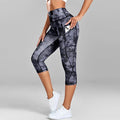 Women's Leopard Print Side Pocket Capri Leggings