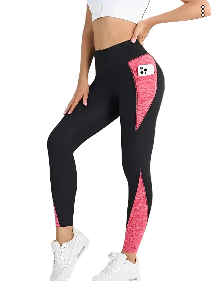 Women's Patchwork Side Pocket Yoga Leggings