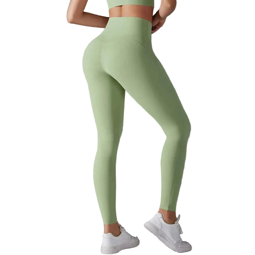 Women's Solid High Waist Yoga Leggings