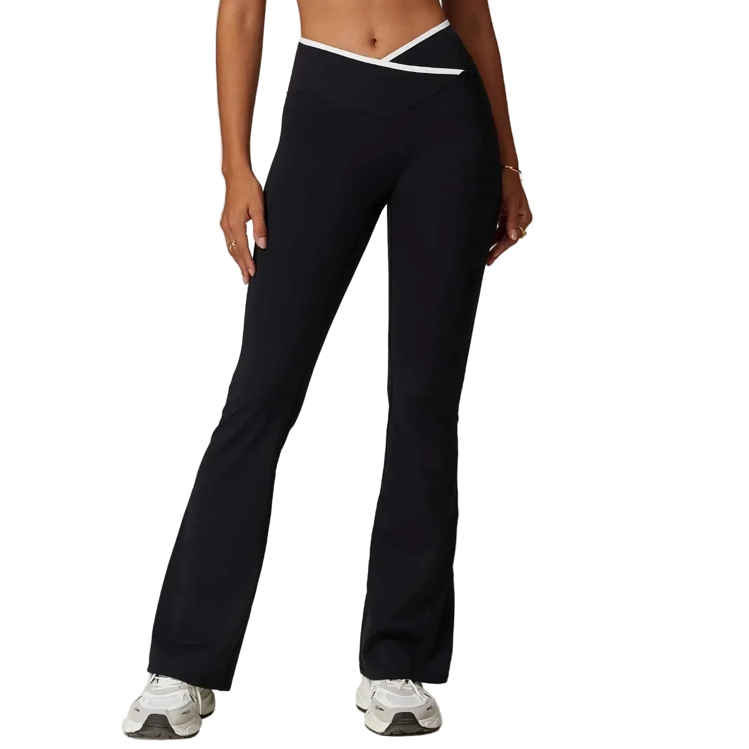 Women's Flared Asymmetrical Yoga Fitness Leggings